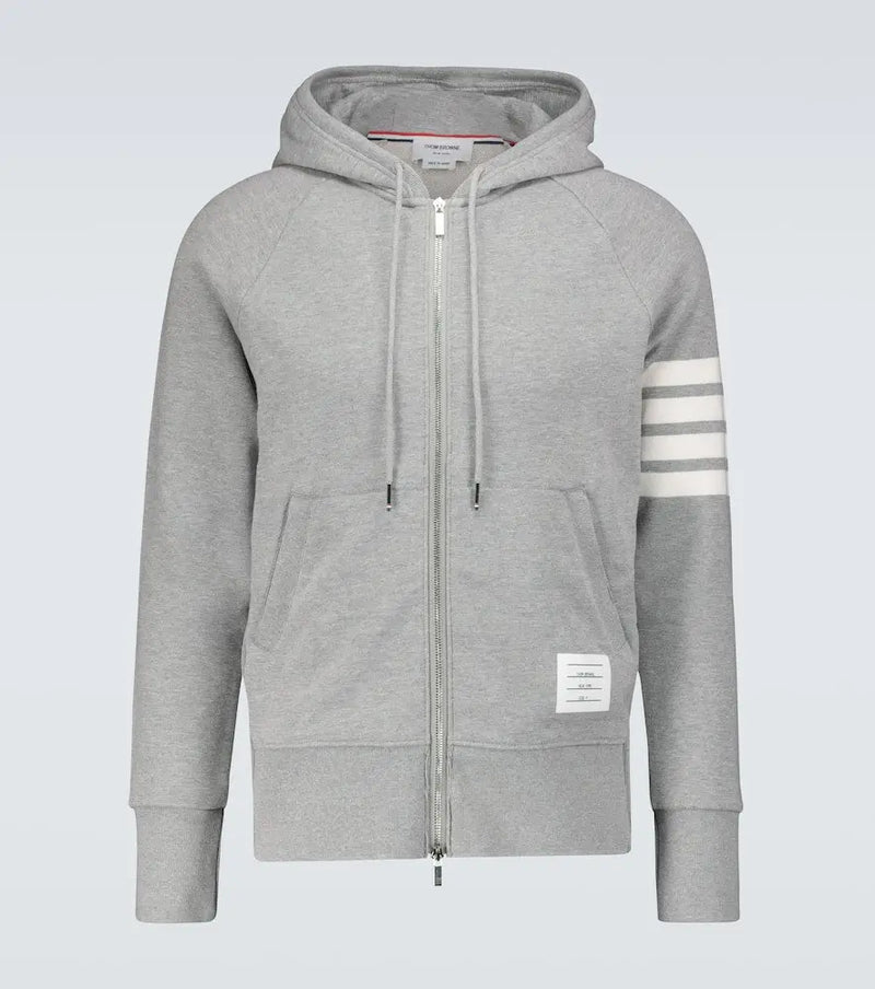 Thom Browne Zipped 4-Bar hooded sweatshirt