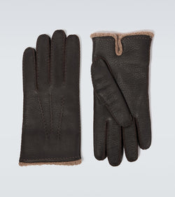 Thom Sweeney Cashmere-lined leather gloves