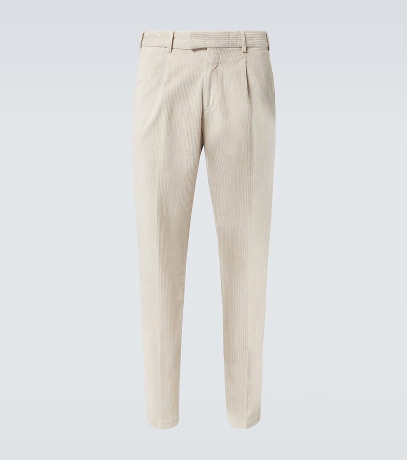 Thom Sweeney Cotton and silk-blend corduroy straight pants