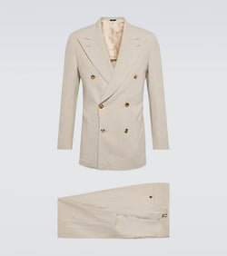 Thom Sweeney Double-breasted linen suit