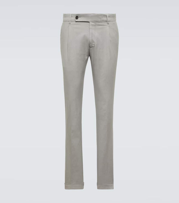 Thom Sweeney Mid-rise slim chinos