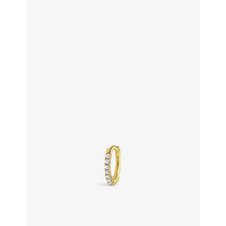 Womens Thomas Sabo 14ct yellow gold-plated and zirconia hoop earring