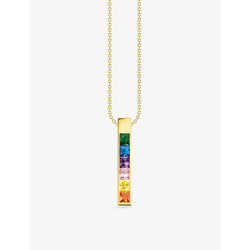 Womens Thomas Sabo Colourful Stones 18ct yellow gold-plated sterling silver and zirconia necklace