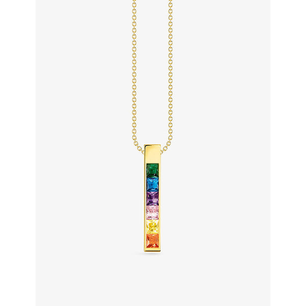 Womens Thomas Sabo Colourful Stones 18ct yellow gold-plated sterling silver and zirconia necklace