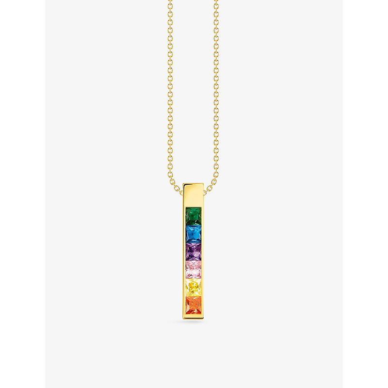 Womens Thomas Sabo Colourful Stones 18ct yellow gold-plated sterling silver and zirconia necklace