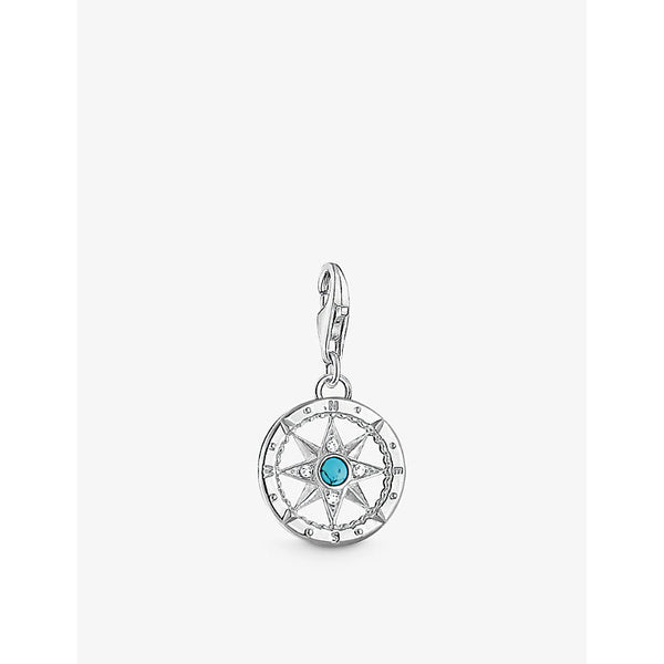 Womens Thomas Sabo Compass sterling-silver and cubic zirconia pendant charm