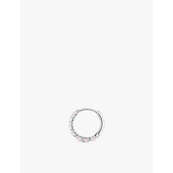 Womens Thomas Sabo Filigree sterling-silver, glass-stone and zirconia single hoop earring