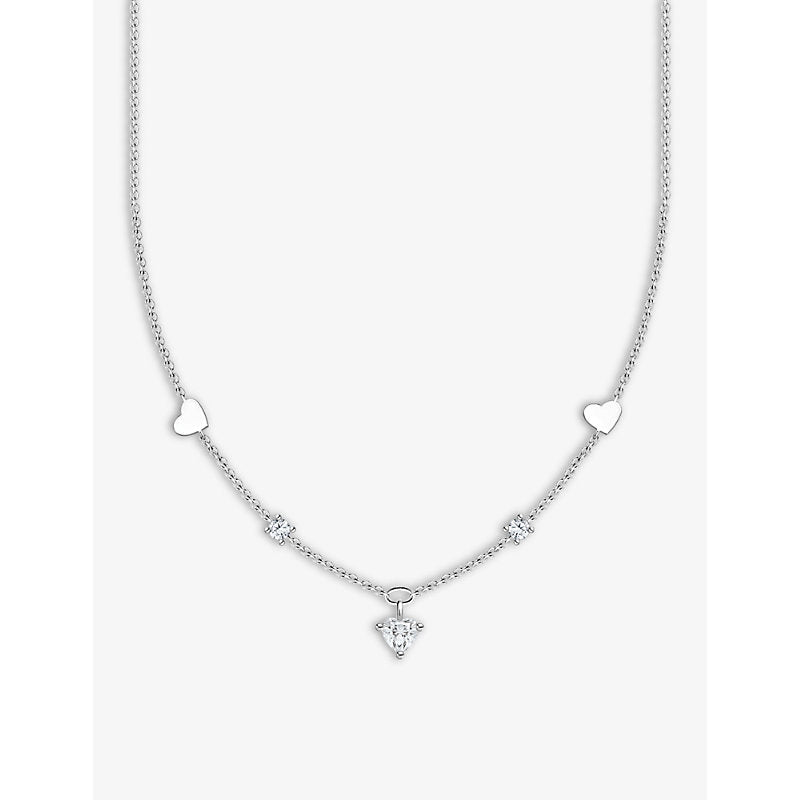 Thomas Sabo Hearts and White sterling-silver and cubic zirconia pendant necklace