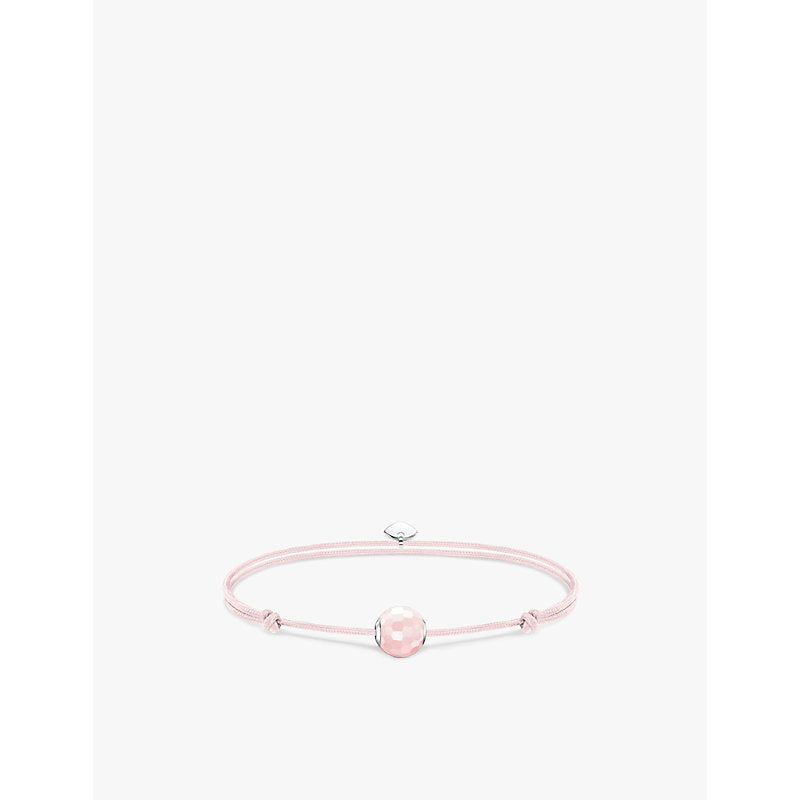 Womens Thomas Sabo Karma Secret 925 sterling-silver and rose-quartz bead bracelet