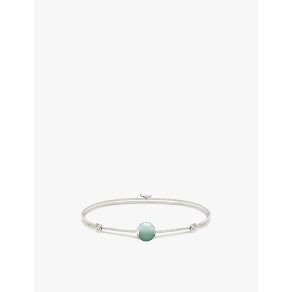 Womens Thomas Sabo Karma Secrets sterling-silver and green aventurine cord bracelet