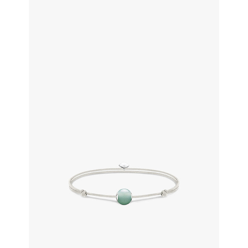 Womens Thomas Sabo Karma Secrets sterling-silver and green aventurine cord bracelet