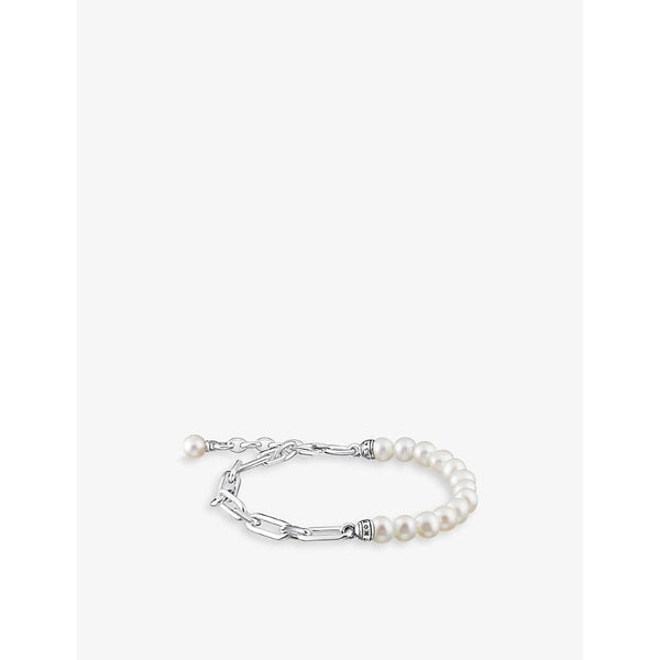 Womens Thomas Sabo Link sterling-silver, pearl and zirconia bracelet