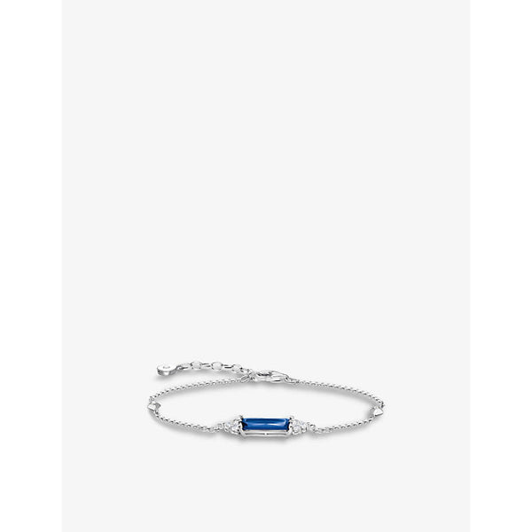 Womens Thomas Sabo Moon and Star sterling-silver, cubic zirconia and spinel chain bracelet