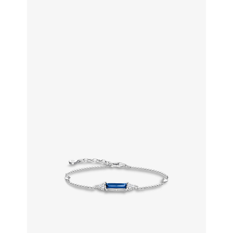 Womens Thomas Sabo Moon and Star sterling-silver, cubic zirconia and spinel chain bracelet