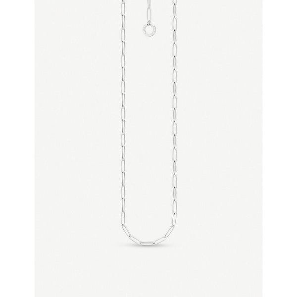 Womens Thomas Sabo Paper Clip chain sterling silver charm necklace