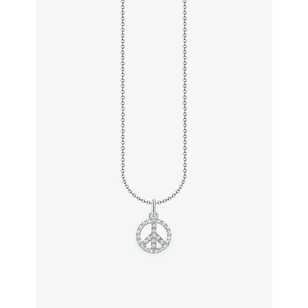 Womens Thomas Sabo Peace sterling silver and zirconia necklace