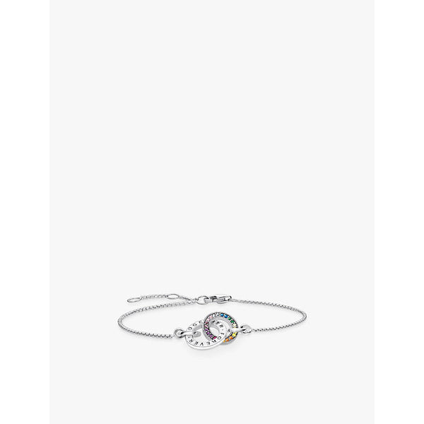 Womens Thomas Sabo Together 925 sterling-silver and coloured-zirconia pendant bracelet