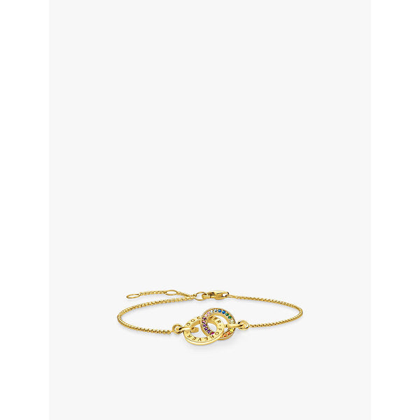 Womens Thomas Sabo Together Forever 18ct gold-plated sterling silver and zirconia bracelet