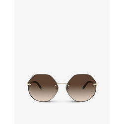 Tiffany & Co TF3077 irregular-frame metal sunglasses | LYBSTORE