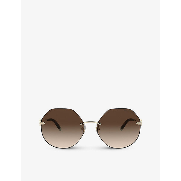 Tiffany & Co TF3077 irregular-frame metal sunglasses | LYBSTORE