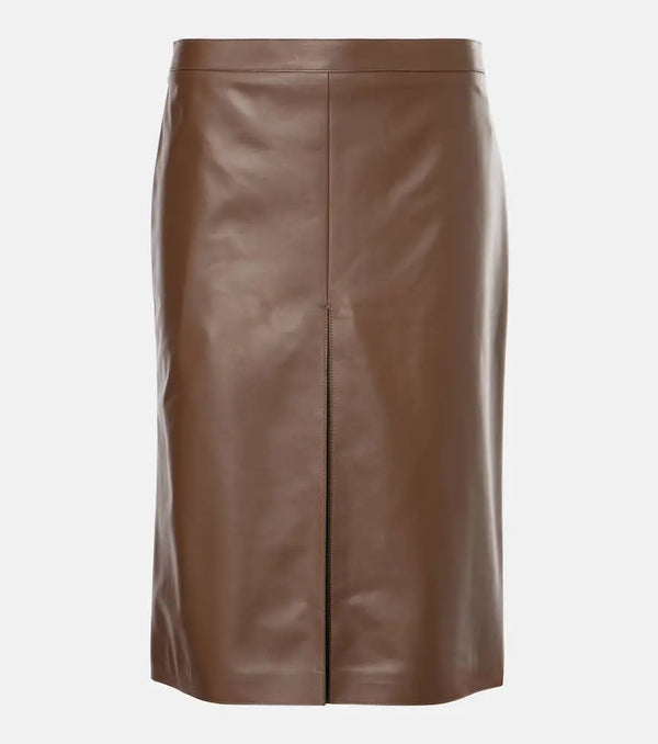 Tod's Leather pencil skirt