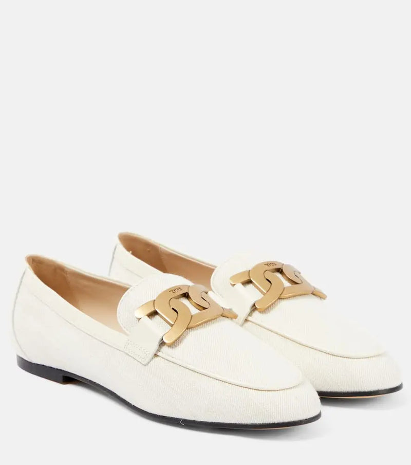 Tod's Leather-trimmed loafers | LYBSTORE