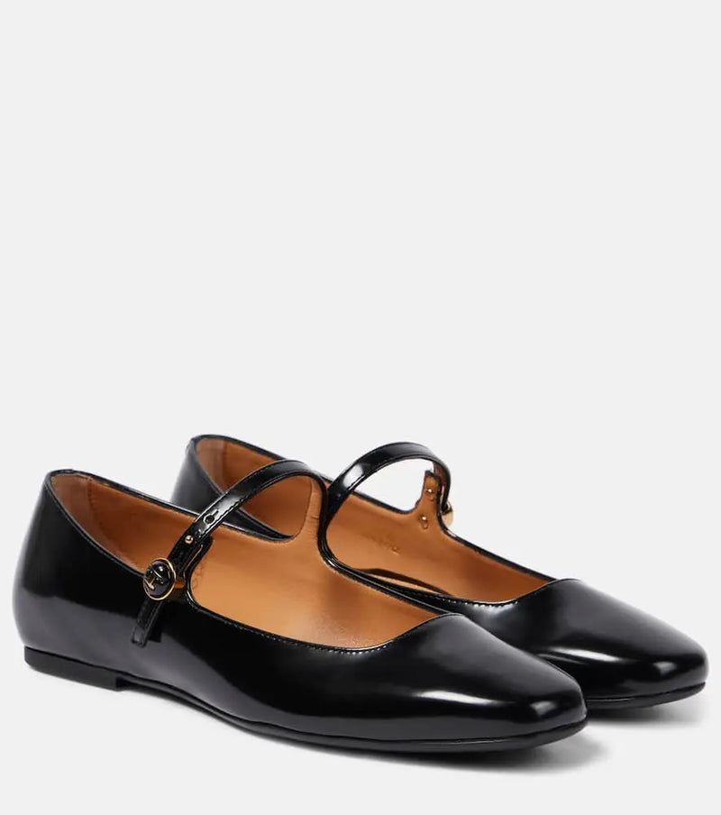 Tod's Polished leather Mary Jane flats | LYBSTORE