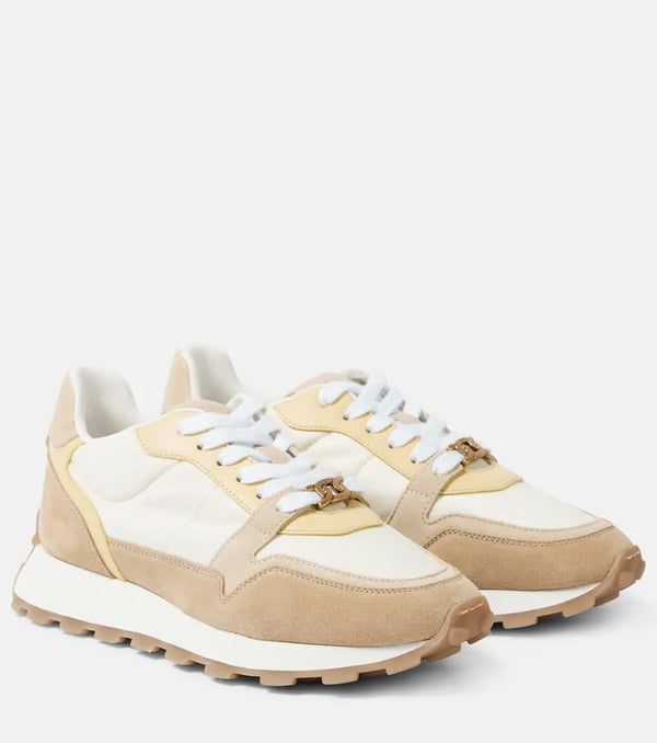 Tod's Runner suede-trimmed sneakers