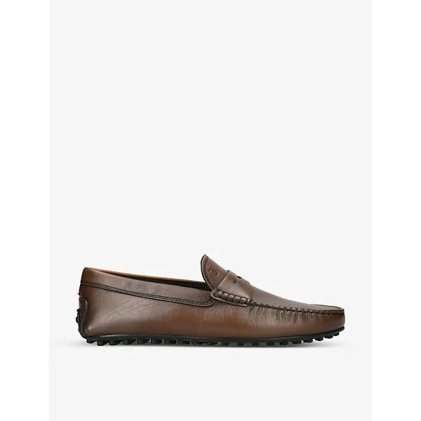 Tods City Driver pebble-sole leather loafers