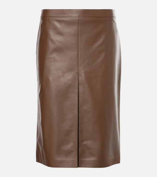 Tod's Leather pencil skirt