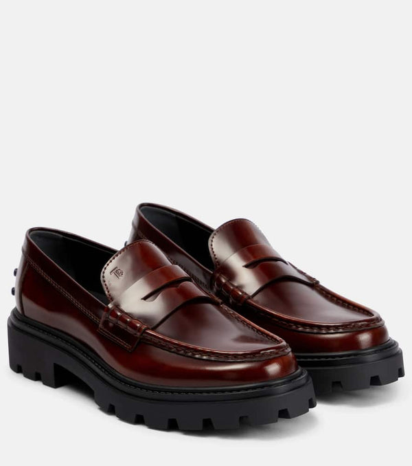 Tod's Platform leather penny loafers