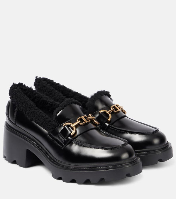 Tod's Shearling-lined leather loafers