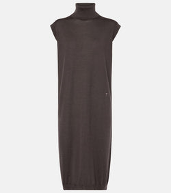 Tod's Turtleneck wool and silk midi dress