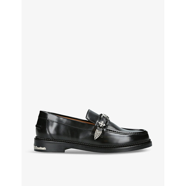 Mens Toga Virilis Hardware-embellished leather loafers