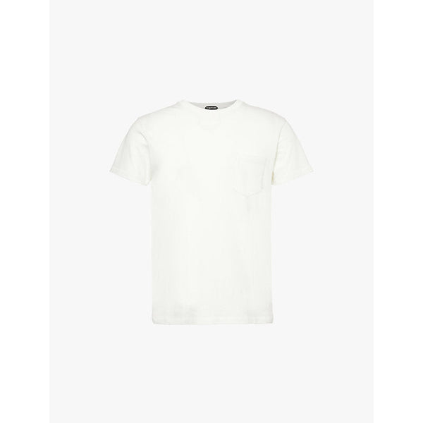 Mens Tom Ford Brand-embroidered patch-pocket cotton-jersey T-shirt