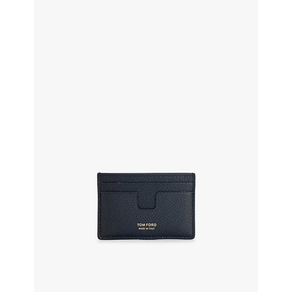 Tom Ford Brand-foiled leather card holder