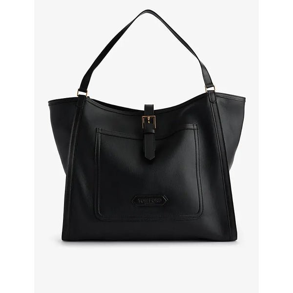 Tom Ford Branded-patch leather tote bag | Tom Ford