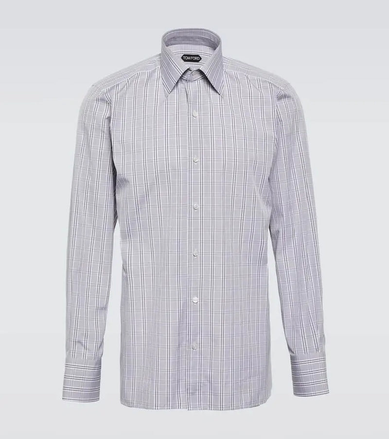 Tom Ford Checked cotton poplin shirt