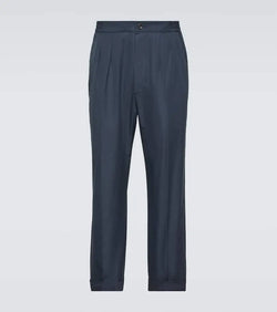 Tom Ford Cotton and silk straight pants