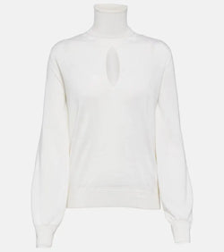 Tom Ford Cutout cashmere and silk turtleneck sweater | LYBSTORE