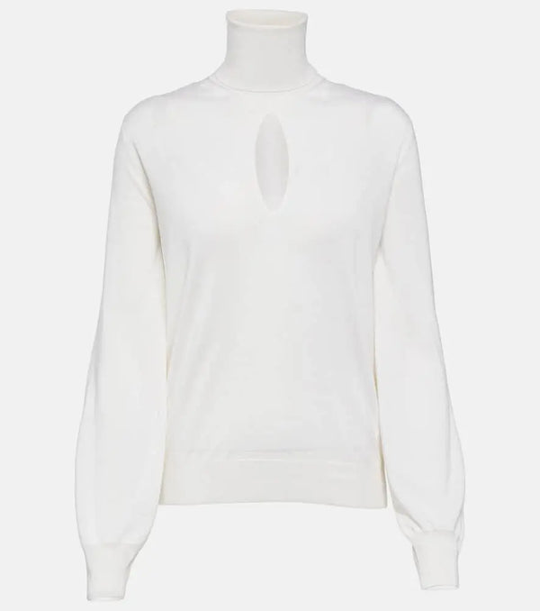 Tom Ford Cutout cashmere and silk turtleneck sweater | LYBSTORE