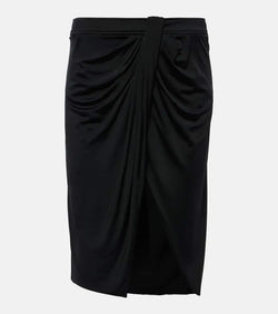 Tom Ford Draped jersey midi skirt