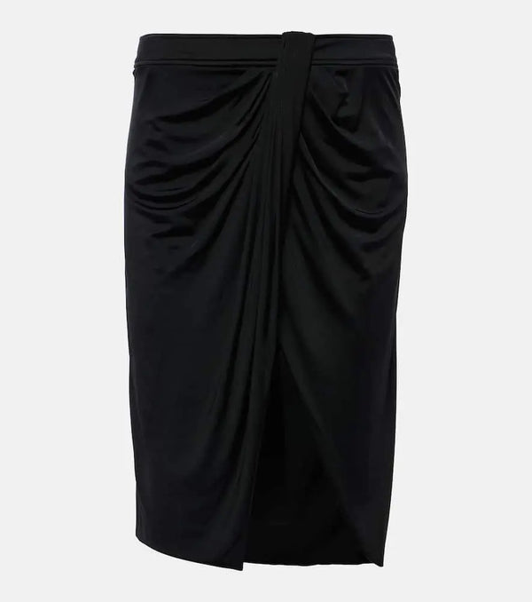 Tom Ford Draped jersey midi skirt