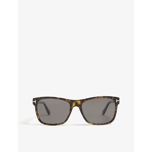 Tom Ford Giulio tortoiseshell rectangle-frame sunglasses