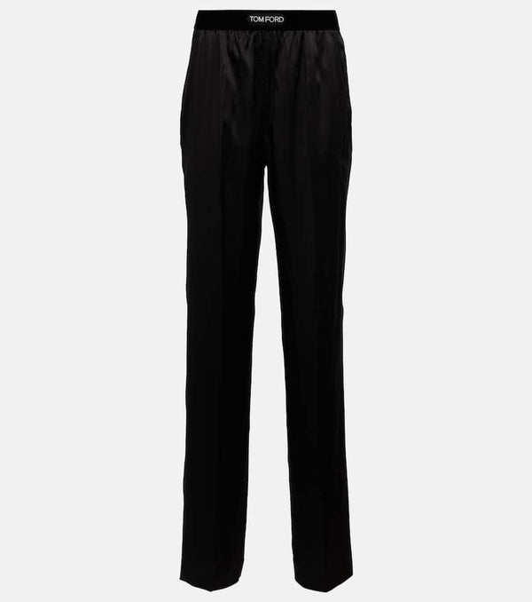 Tom Ford High-rise silk-blend satin pants