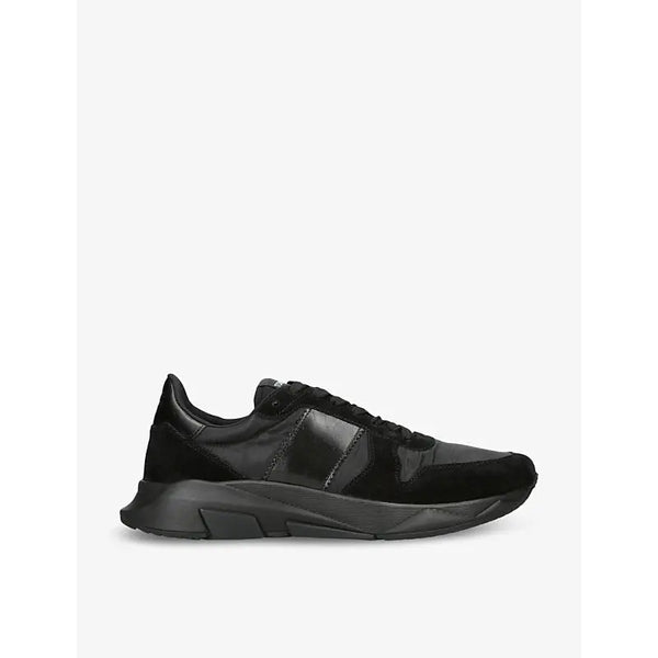 Tom Ford Jagga panelled leather low-top trainers