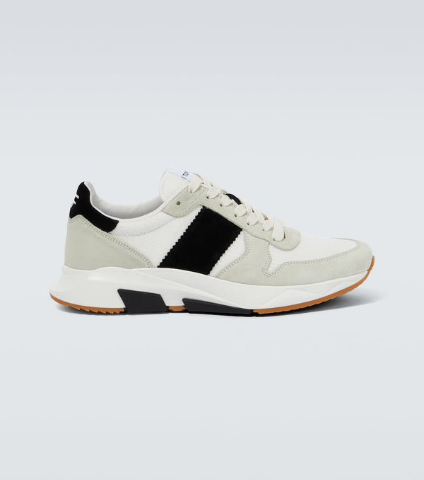 Tom Ford Jagga suede-trimmed sneakers