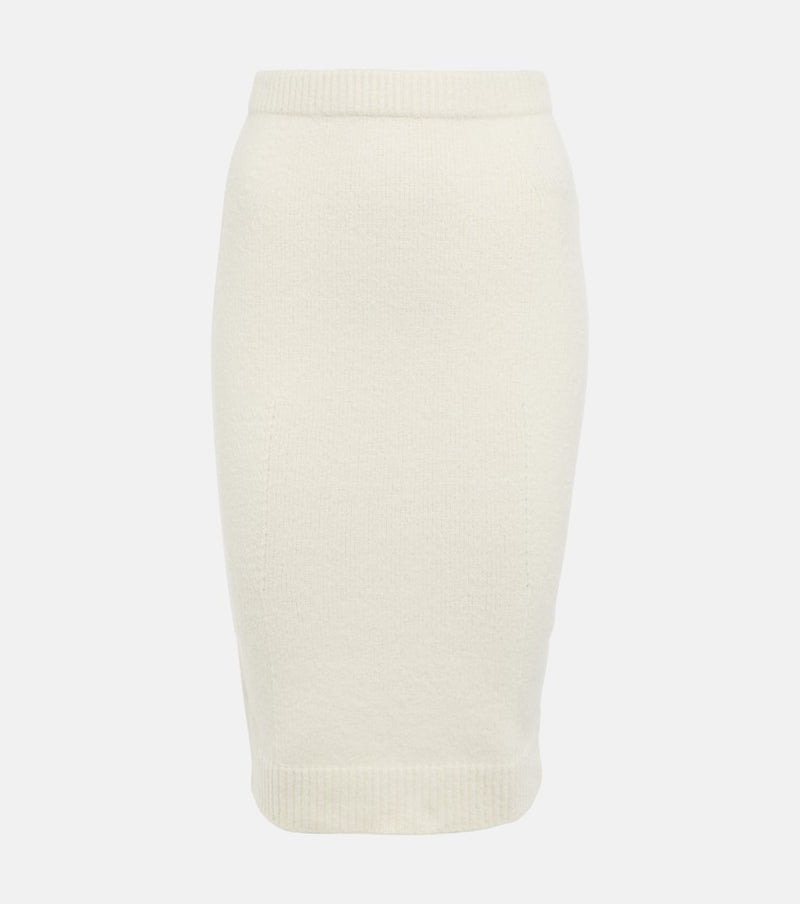 Tom Ford Knitted cotton-blend midi skirt