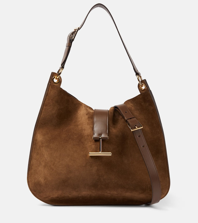 Tom Ford Logo leather shoulder bag