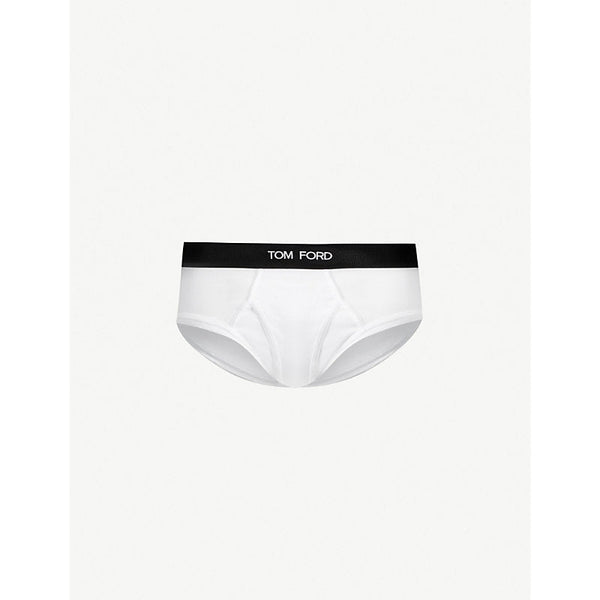 Mens Tom Ford Logo-print slim-fit stretch-cotton briefs